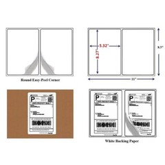 1000 Round Corner Half Sheet Shipping Labels 8.5×5.5 For Laser Inkjet Printer