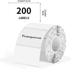 3×2 Inch Transparent Thermal Labels Stickers, Self-Adhesive Clear Waterproof …