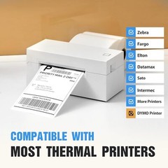 4″x6″ Direct Thermal Shipping Labels 500/Roll For Zebra Eltron Thermal Printers