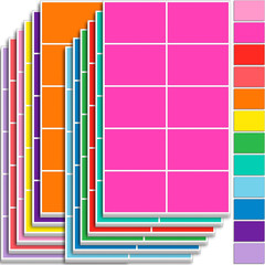 Colored Labels Stickers 3″ x 2″ Large Color Coding Labels in 12 Assorted Colors