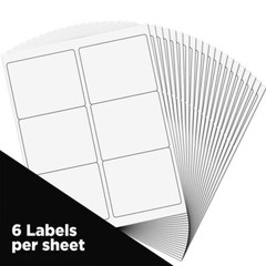 600-12000 4″x3.33″ Address Shipping Labels 6 Up Per Sheet Self Adhesive Stickers