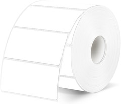 2″X1″ Thermal Sticker Labels, White Self-Adhesive Barcode Label Paper for Direct