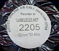 44 ROLLS LABELS123 DK 2205 62MM X 30.48MM BROTHER CONTINUOUS FEED NEW