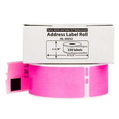 DYMO LW 30252 PINK Address Labels for LabelWriter – 6 Rolls of 350 – FAST SHIP