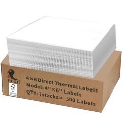 4×6 Thermal Labels 500/Stack, Shipping Thermal Labels 4×6 Fanfold Compatible …
