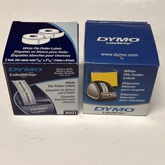 DYMO 30327 WHITE FILE FOLDER LABELS (9/16″ x 3 7/16″) 2pk.