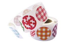 1000 FULL COLOUR Round (50mm) Self Adhesive / sticky Paper Labels CUSTOM PRINTED