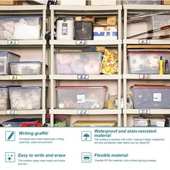 80 Pack Magnetic Dry Erase Labels 8 Colors 3.2″x1.2″ Magnetic Labels Reusable…