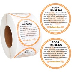 600 Pcs 2 Inch Farm Fresh Eggs Carton Labels Round Farm Fresh Stickers
