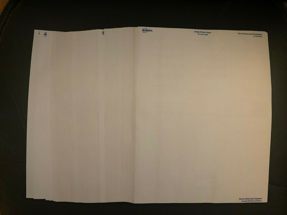 New Avery Presta 94200 Rectangle Labels 1” x 2-5/8” Matte white paper 100 Sheets