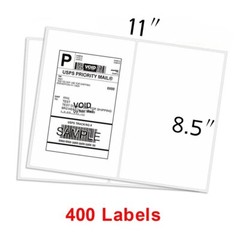 200-600 Half Sheet Shipping Labels Page 8.5×5.5 Self Adhesive Round 2 Per Sheet