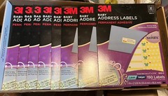 3M Baby Address Labels 3900-H 150 Laser Inkjet Labels Permanent Adhesive 8 PACKS