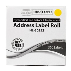 DYMO LW 30252 YELLOW Address Labels – SIXTEEN (16) Rolls of 350 – FREE FAST SHIP