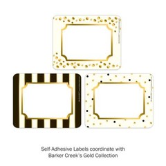 Gold Multi-Purpose Name Tags 45 Self-Adhesive Labels for Gifts 3.5″x2.75″
