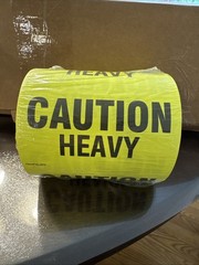500 3″ X 5″ Caution Heavy Fluorescent Shipping Label Stickers KL-2076