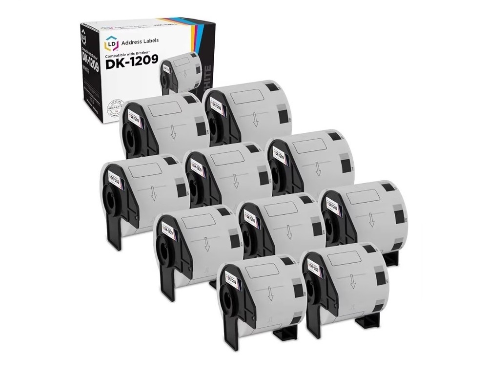 10Roll 1.1″x2.4″ Samll White Paper Address Labels DK-1209 for Brother QL-1050