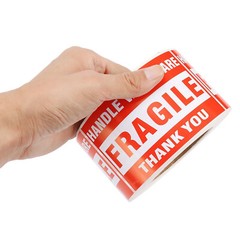 1000 Fragile Stickers 3×5 HANDLE WITH CARE THANK YOU 500 / Roll Warning Labels