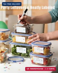 2 Rolls 1000 Pieces Removable Food Labels, 1 x 2 Inch Date Stickers for Freezer,