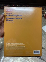 Staples White Mailing Labels Laser Printers 1 x 4Inch 100 Sheets 2000