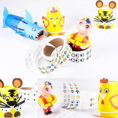 Black White Eye Stickers Labels -2000 Pcs per Roll