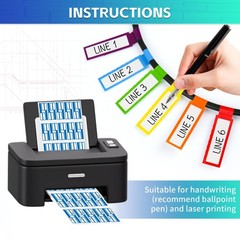 360PCS Cable Labels, 12 Colors Waterproof Cable Tags Wire Cord Label for Elec…