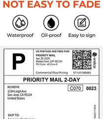 1000 4″x6″ Fanfold Direct Thermal Shipping Labels White For Zebra Printer