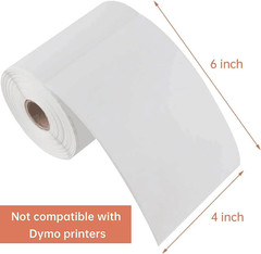 2500 PCS 4″X 6″ Thermal Shipping Labels, White Perforated & Strong Adhesive Dire