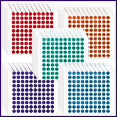 5000PCS Number Stickers 1-100 Round Dot Labels 0.4 Inch Removable Inventory
