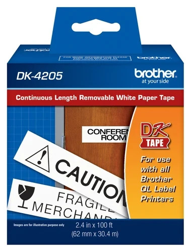 Brother DK4205 2-3/7″ Removable Continuous Tape for QL500, QL-500 label printers