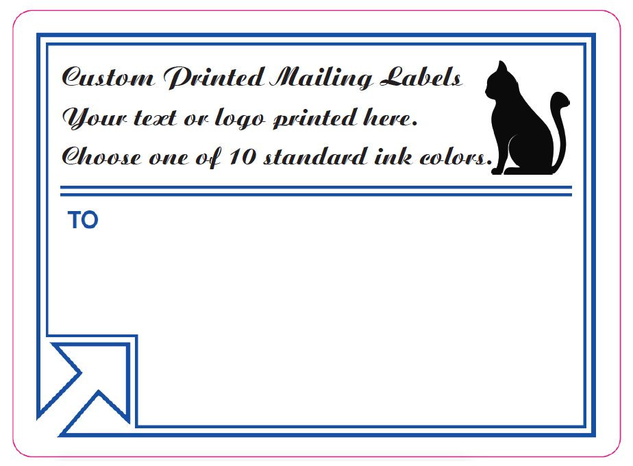 Printed Shipping Labels, 2,000 Custom 4″ x 3″ Mailing Stickers 1 ink color rolls