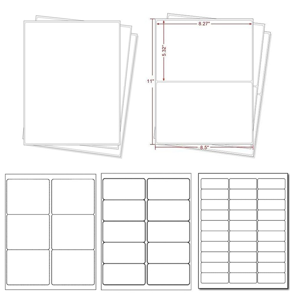 Address Shipping Labels 8.5×5.5 Self-Adhesive Blank for Laser & Inkjet Any Size