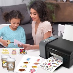 NefLaca 100 Full Sheets Sticker Paper for Laser & Ink 8.5″ x 11″(1-up), White