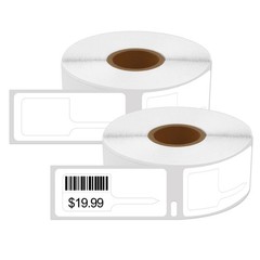 2Rolls 400 Price Tag Jewelry Labels Rat Tail 30373 for Dymo LabelWriter 400 Duo