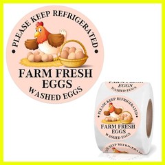 2 inch Farm Fresh Eggs Carton Labels, Colorful Round Egg Carton Stickers Self…
