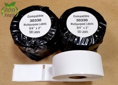 8 Address Rolls White Compatible 4XL(Dymo) Printers TURBO 30330 File Folder Tag
