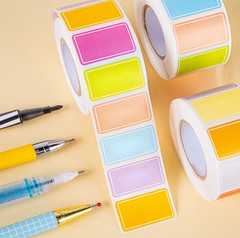 1 roll 500pcs Waterproof Color-Coded Index Tabs Sticky Labels for Organizing