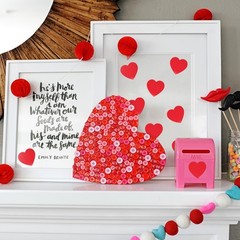 Red Heart Stickers, 1″ Valentines Day Love Shape Labels Self-Adhesive Sticker
