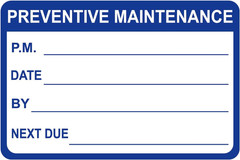Preventative Maintenance Stickers,2X3 Inch 200Pcs Blue Preventative Waterproof