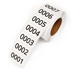 Consecutive Numbered Stickers, 1.6 x 0.8 Inch Inventory Labels, Number Sticke…