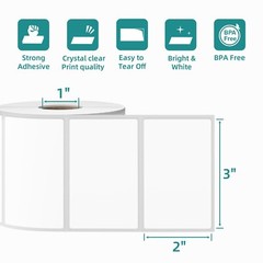 12 Rolls 8400 Labels 3″x2″ Direct Thermal Labels for Barcode Postage FBA Retu…