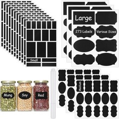 273PCS Chalkboard Labels for Jars Reusable Waterproof Jar Labels w/Marker