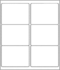 9527 Product 6 up 3-1/3“ X 4” Sticker Labels Shipping Address Labels for Laser &