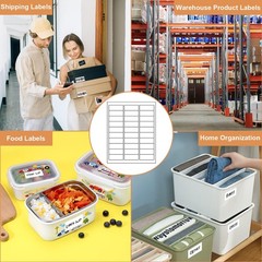 1″ X 2-5/8″ 30 Up Mailing Labels for Laser/Inkjet Printer,Address Labels,Ther…