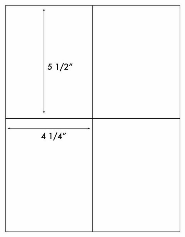 A4 WHITE SELF ADHESIVE STICKERS PAPER LABELS SHEETS PRINTER INKJET 4.25″ x 5.5″