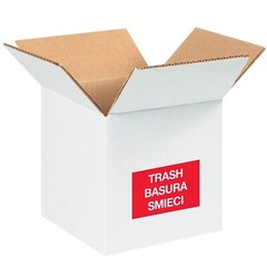 Tape Logic DL1311 Rectangle Labels Trash/Basura/Smieci” 2″ x 3″ Red/White 500…