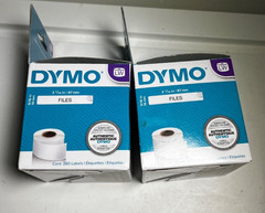 Lot of 2 – DYMO 30327 File Folder Labels White 9/16″ x 3 7/16″ – Belgium Made