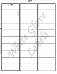 Address Labels 2 5/8″ x 1″ (30 Labels) per sheet