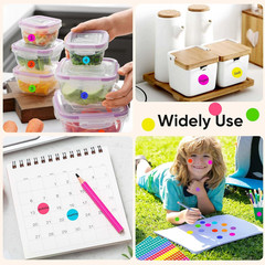 3000 PCS 1/2 Inch Colored Dot Stickers Round Color Coding Labels Circle Dots Lab