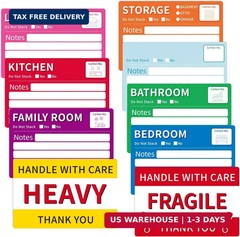 WSICSE 160 Pcs 6 x 4 inch Moving Labels for Boxes, Large 7 Color Coded Moving St