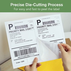 220-1100-4400 Shipping Label 8.5 x 5.5 Half Sheet 2 Per Sheet Self Adhesive USA